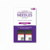 Package of Groz-Beckert longarm quilting needles on a purple background
