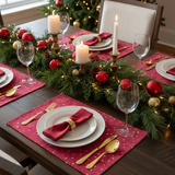 JDL - HO-HO-HO  Magenta 3890QM-X Twinkle