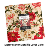 Merry Manor Metallic Layer Cake 33860LCM