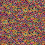 Multicolored patterned fabric with a scalloped edge