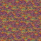 Multicolored patterned fabric with a scalloped edge
