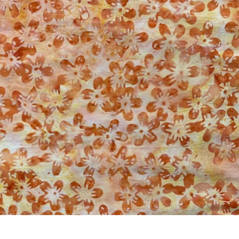 Mini Floral Orange - Batik  5 Yard Bundle