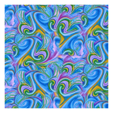 On The Bright Side -  PAINTED SWIRLS SWIRL-CD4279  BLUE