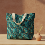 Teal and gold decorative pattern