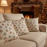 Nordic Holiday Village   Snowflakes 3605-11 Cream Multi