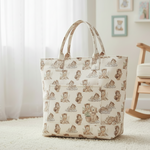 tote bag made of soaring dreams cream bear fabric