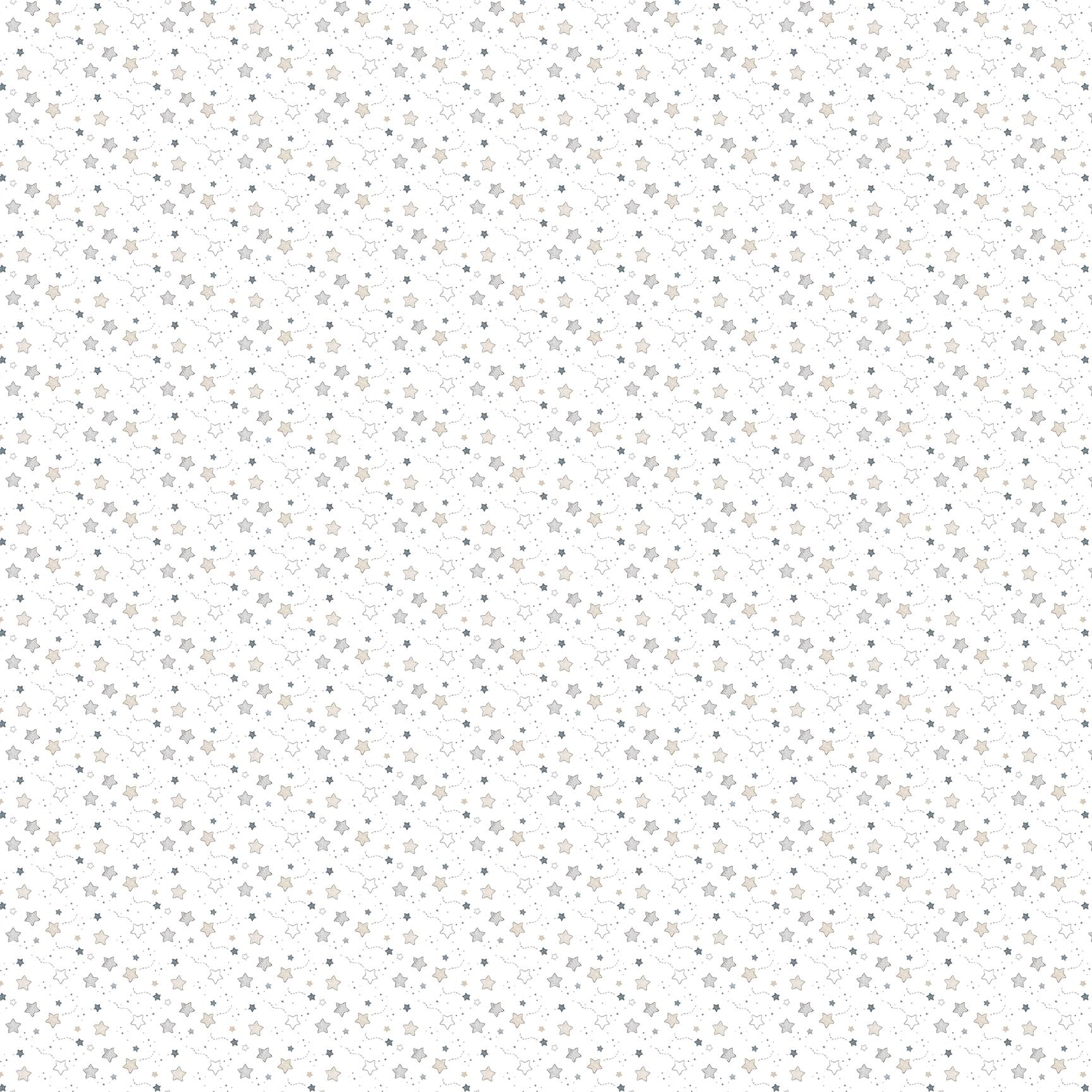 White Fabric with stars pattern