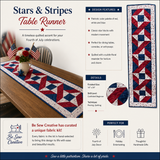 Independence Day Stars & Ribbons Fabric and Pattern Kit