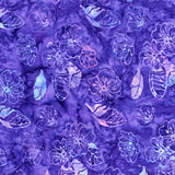 Tonga Grape Painted Flowers Tonga-B2537