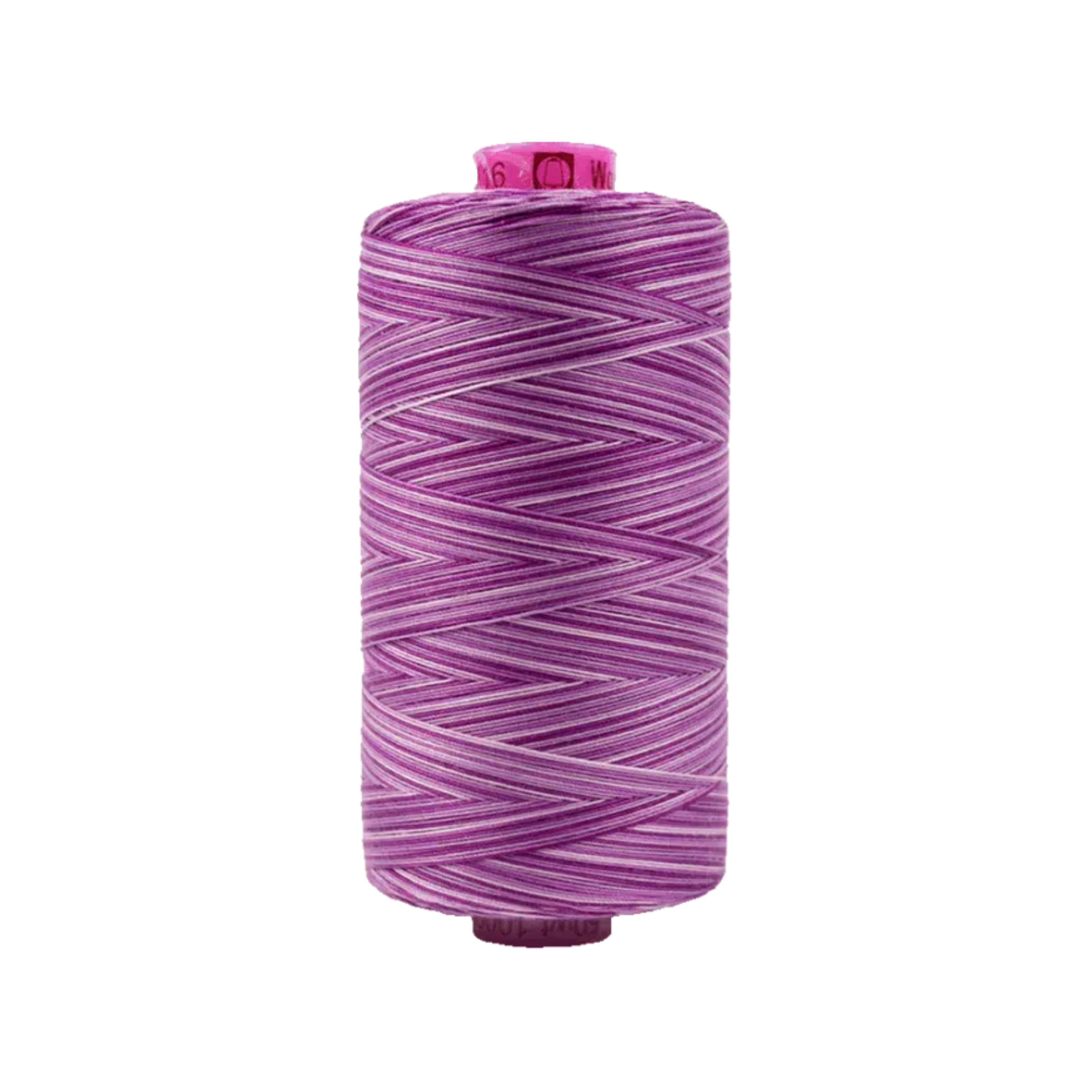 Spool of Tutti Grapes TU1-16 50wt variegated Egyptian cotton thread featuring rich grape purple tones with subtle dark and light color variation.