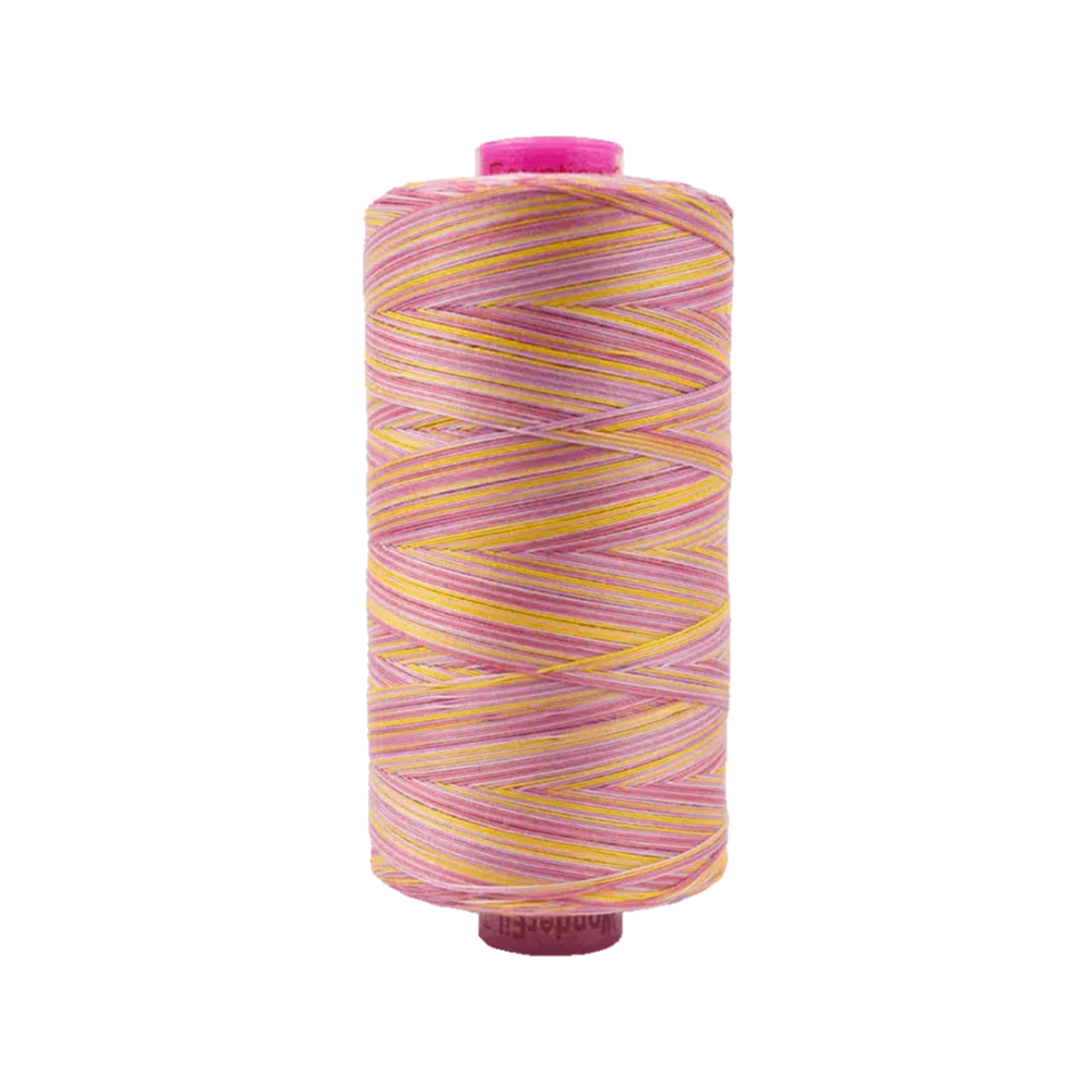 Spool of Tutti Pansy TU1-05 50wt variegated Egyptian cotton thread featuring soft purple and lavender tones with gentle color variation.