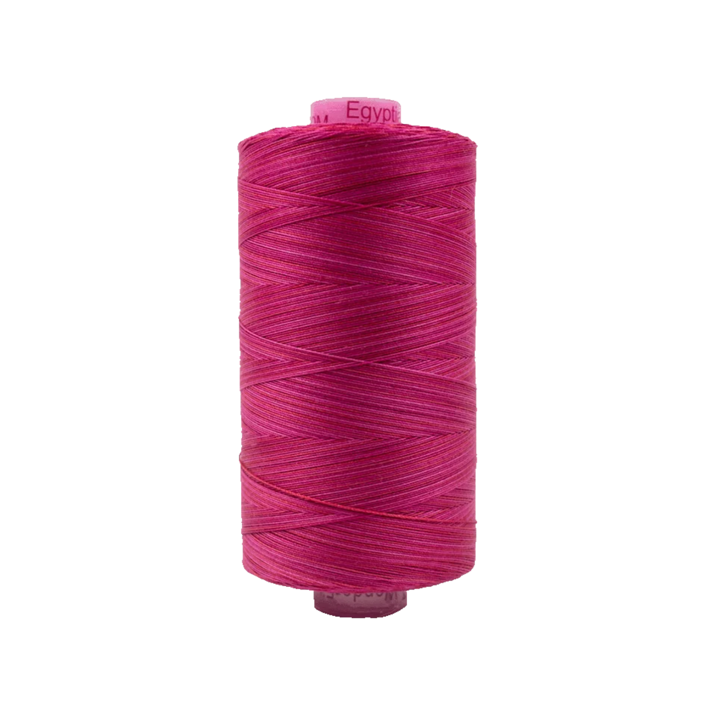 Spool of Tutti Roses TU1-10 50wt variegated Egyptian cotton thread featuring soft rose pink tones with gentle warm color variation.