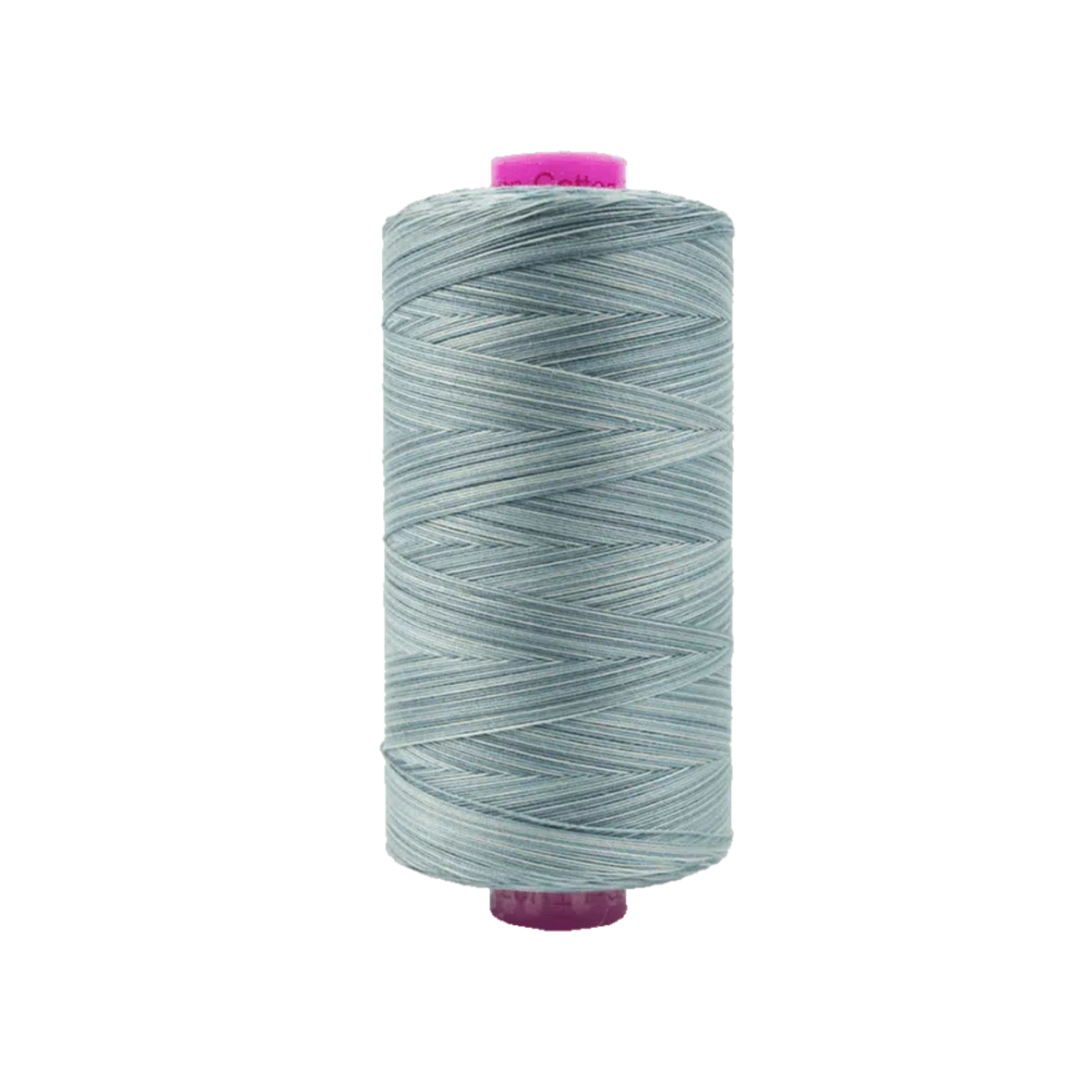 Spool of Tutti Sage TU1-27 50wt variegated Egyptian cotton thread featuring soft sage green tones with gentle natural variation.