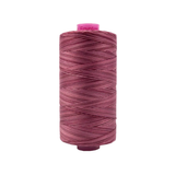 Spool of Tutti Wood Rose TU1-33 50wt variegated Egyptian cotton thread featuring muted dusty rose, warm pink, and earthy rosewood tones with subtle variation.