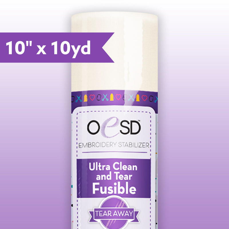 Ultra Clean and Tear Fusible 10" x 10yd HBTF17-10