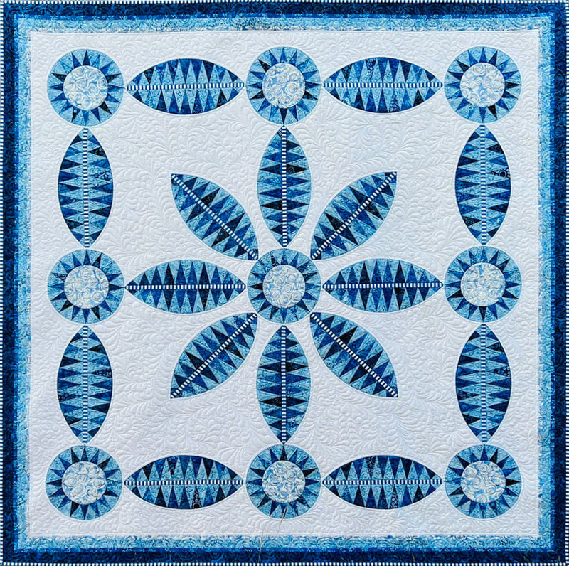 BeColourful Flora Blue Fabric Kit