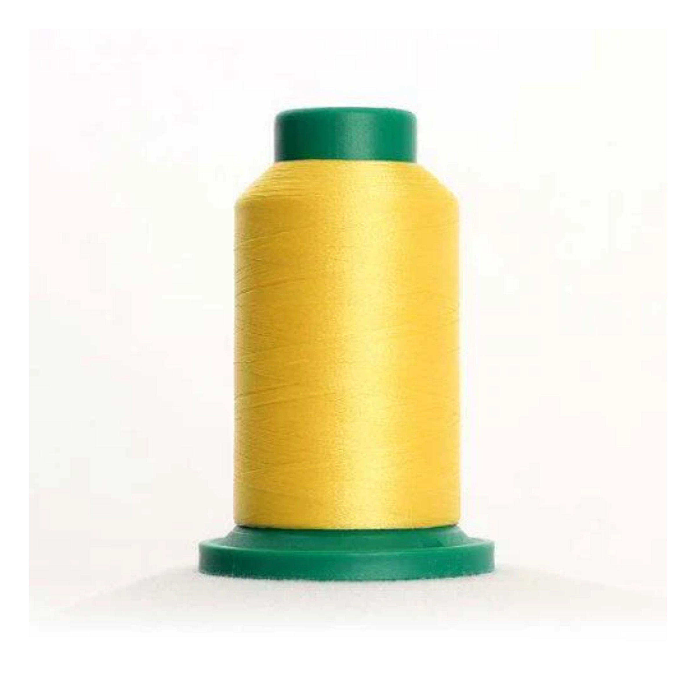 Isacord 0310 Yellow 40wt polyester embroidery thread spool in bright yellow for machine embroidery, quilting, and decorative stitching.
