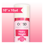 OESD Heavy Weight CutAway White 10x10yd embroidery stabilizer for dense stitch designs on knits, denim, and woven fabrics