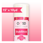 OESD StabilStick CutAway 15 x 10 yard adhesive embroidery stabilizer used for knits, garments, and hard-to-hoop embroidery projects
