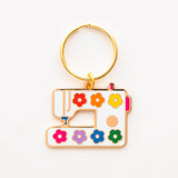 Daisy Sewing Machine Enamel Keychain - Bag Charm KC03