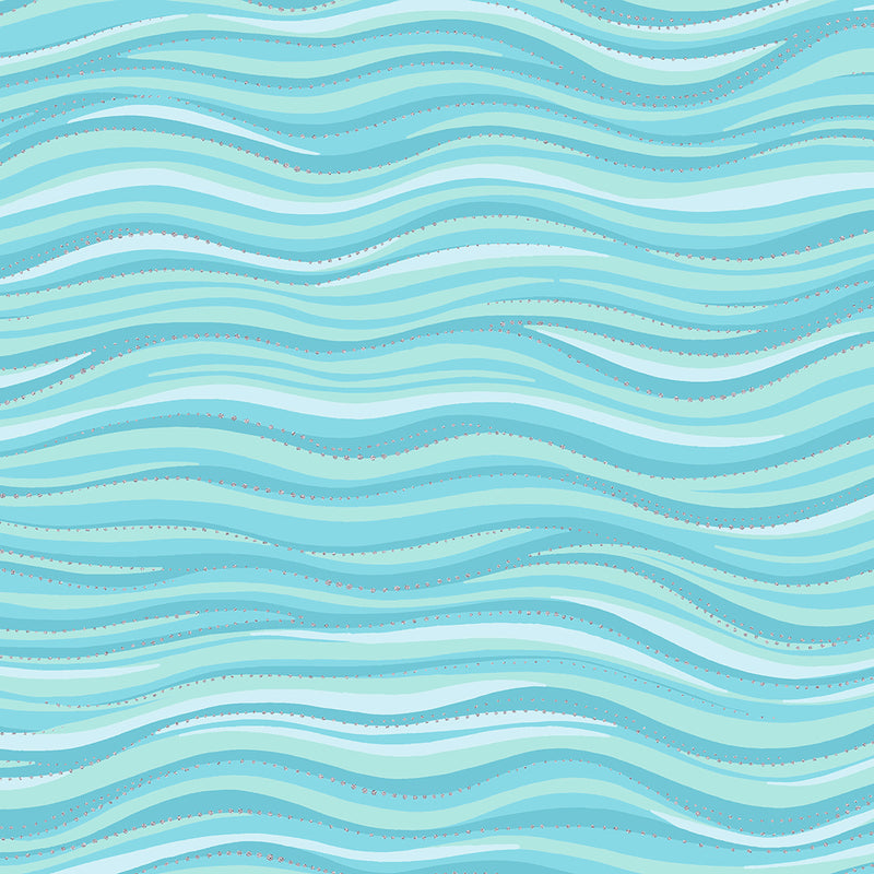 Laurel Burch Basic Wave - Light Aqua Silver Metallic Y1331-32SM