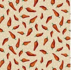 Red Hot Chilies on Beige