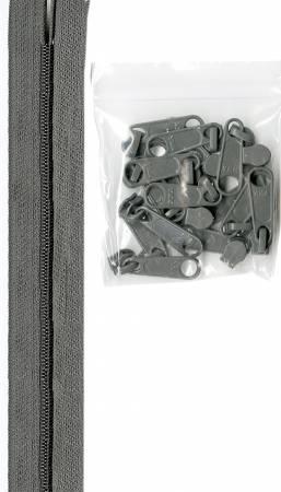 Zippers By The Yard, Pewter