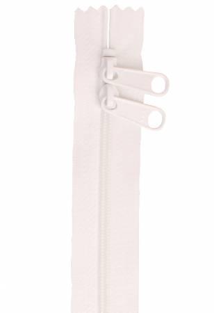 Zippers Handbag, 40" Double Slide White